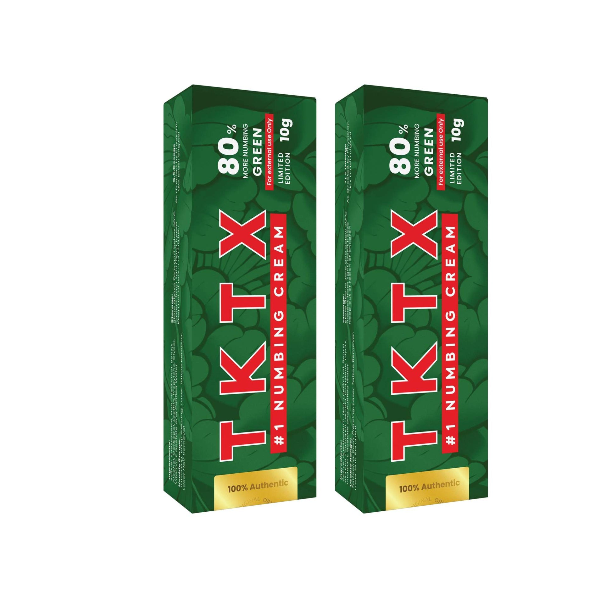 Crema tktx verde, crema anestésica para tatuajes